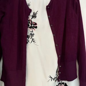 White House black market plum sweater size L